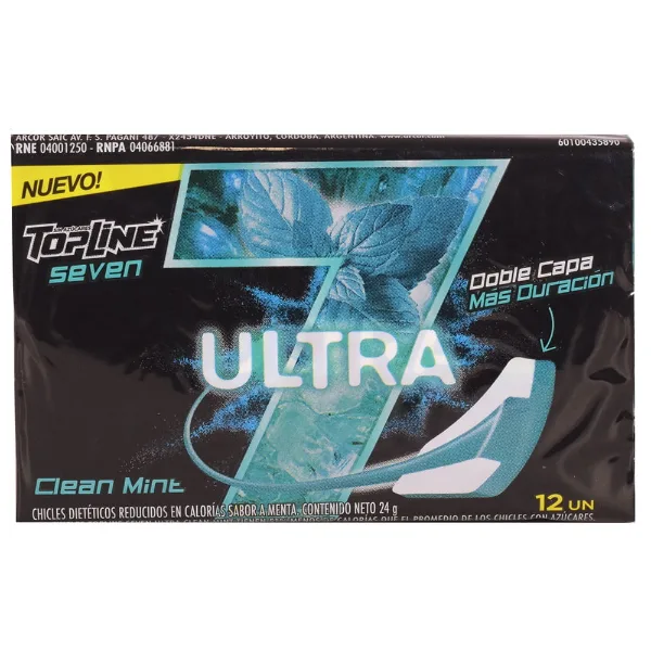 Chicle Topline 7 Ultra Clean 24 g