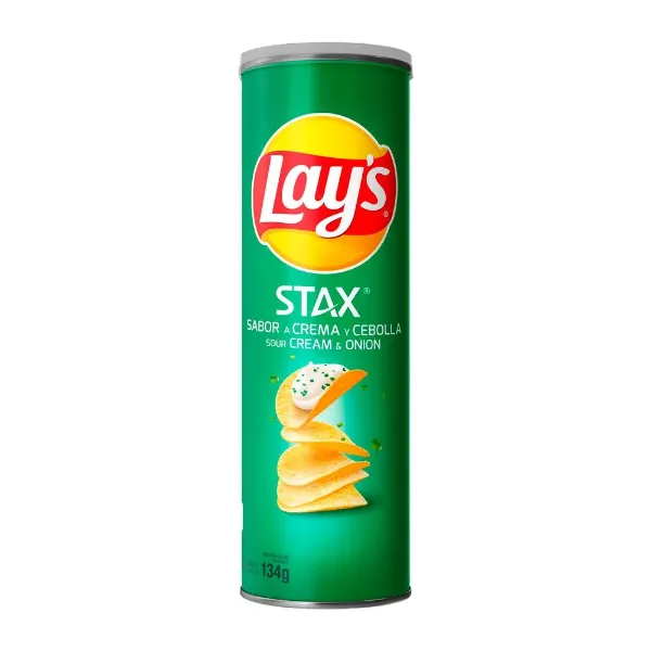 Papas Lays Stax Crema y Cebolla 134 g
