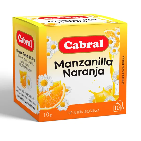 Te Cabral Manzanilla con naranja 10 sobres
