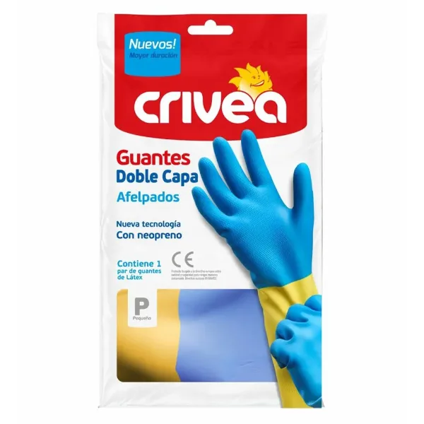 Guantes Crivea Pequeño Doble Capa Latex Neopreno 31x12cm