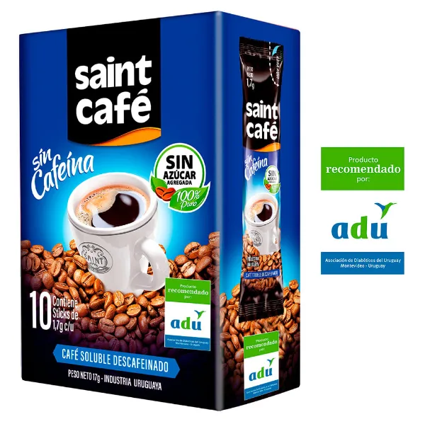 Café soluble descafeinado Saint x 10 sticks