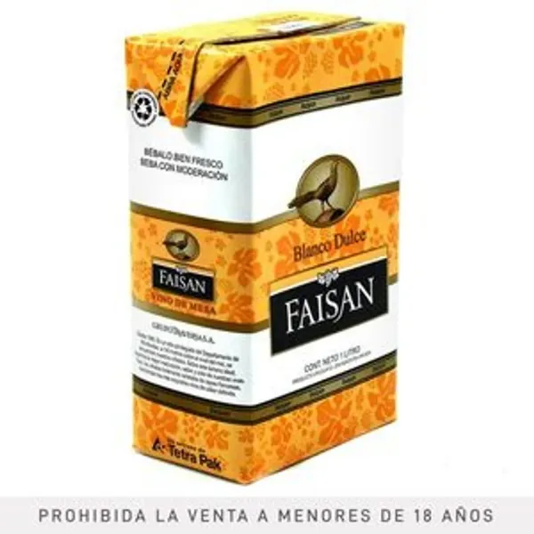 Vino Faisan Blanco Dulce Tetra Brik 1 l
