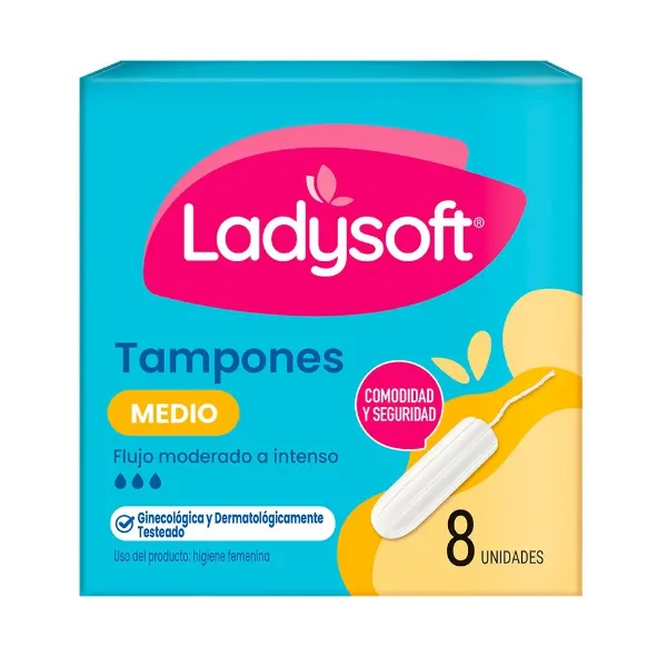 Tampones Ladysoft Medio 8 un.