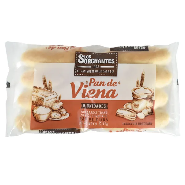 Pan Viena Los Sorchantes 210 g 8 un.