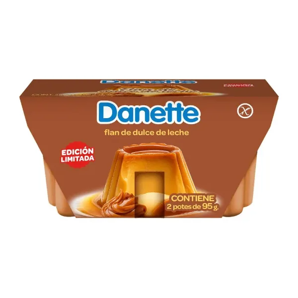 Postre Danette Flan Dulce de Leche Pack x2 190 g