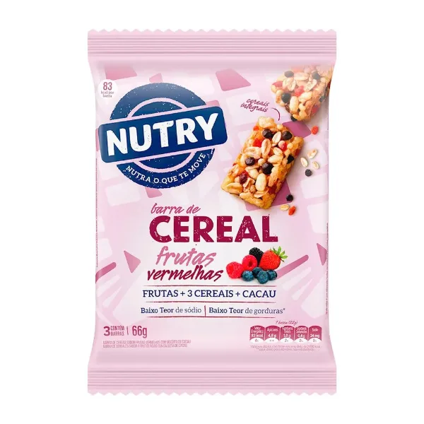 Barra de Cereal Nutry Frutos del Bosque 3 un.