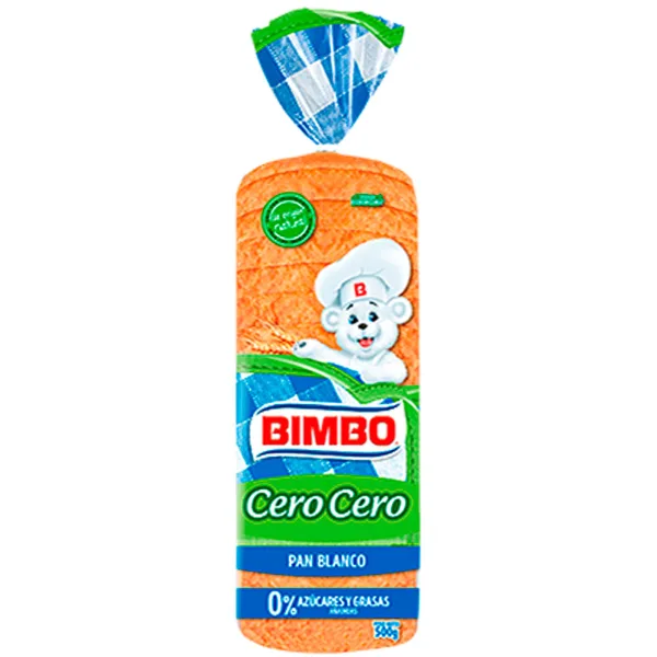 Pan blanco en rodajas Bimbo cero 500 g
