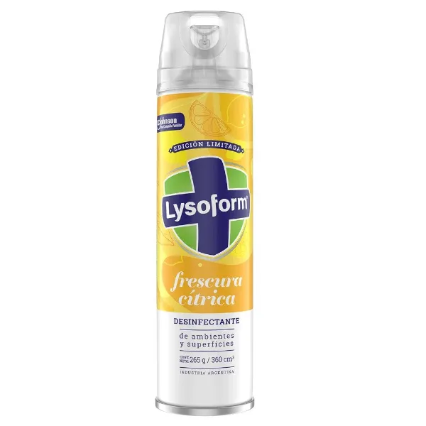 Desinfectante Lysoform Cítrico Aerosol Elimina Olores 360 cc