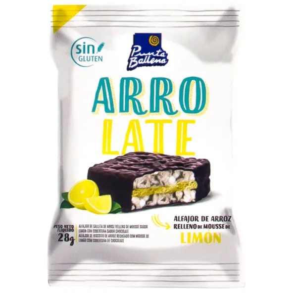 Alfajor arrolate limon Punta Ballena 24 g