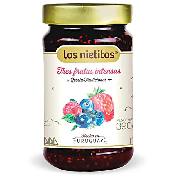 Mermelada Los Nietitos tres frutas intensa 390 g