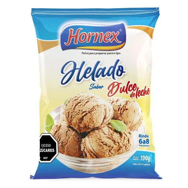 Helado Hornex Polvo Dulce de Leche con Azucar 100 g