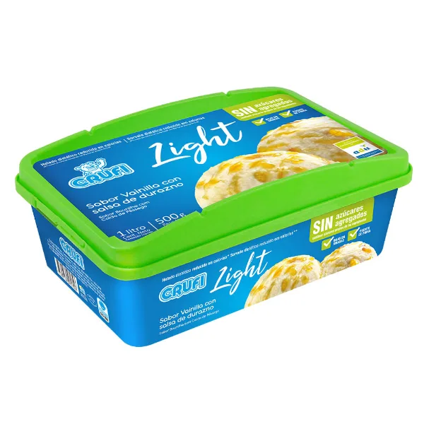 Helado diet durazno Crufi 1 l