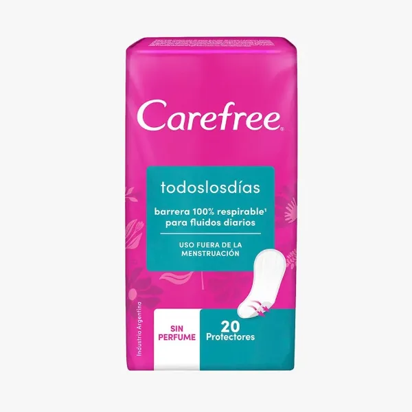 Protector Diario Carefree Brisa S/Perfume 20 un.