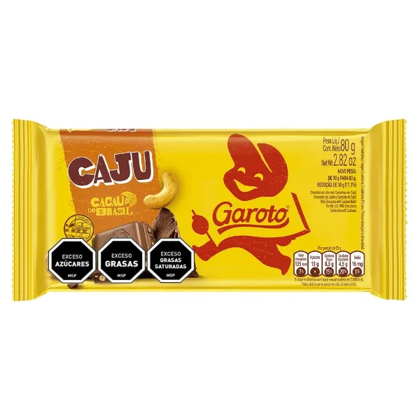 Chocolate Garoto Tableta Jumbo Castañas 80 g
