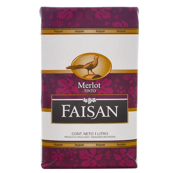 Vino Tinto de mesa Merlot Faisan 1 l