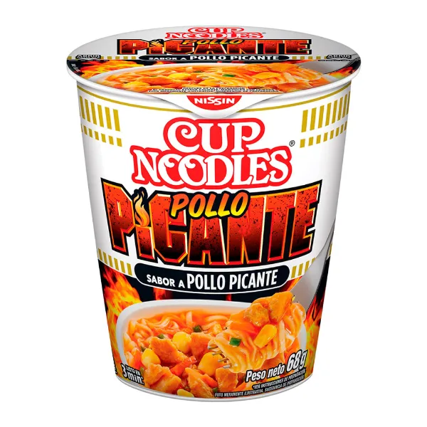 Sopa Nissin en vaso sabor pollo picante 69 g
