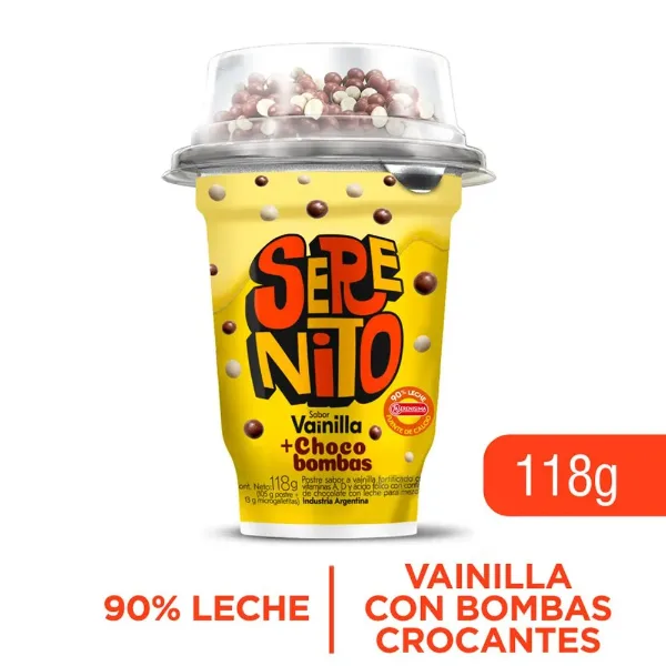 Postre Serenito Vainilla con Bombas Crocantes 118 g
