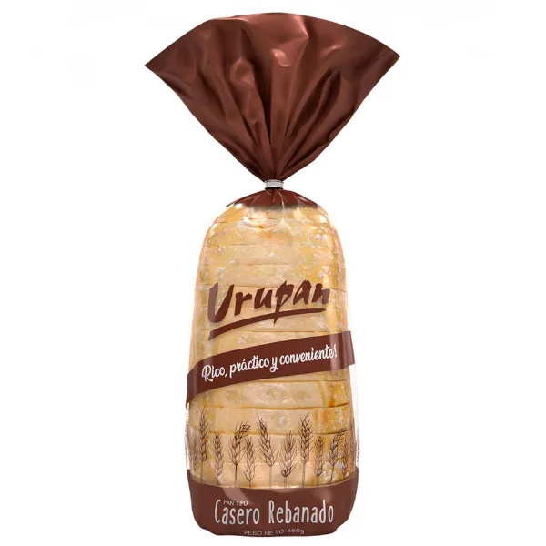 Pan casero rebanado Urupan blanco