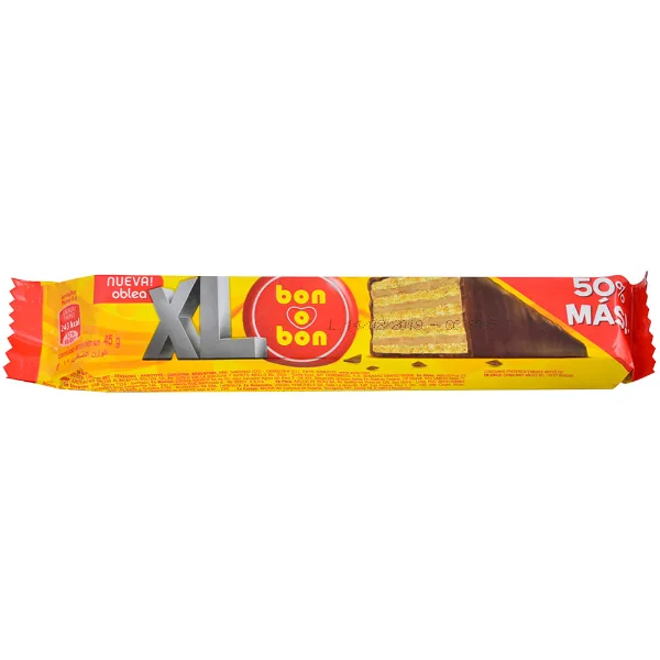 Oblea chocolate Bon O Bon leche xl 45 g