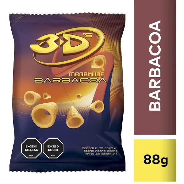 Snack 3d's mega barbacoa 88 g