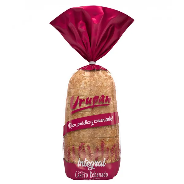 Pan casero rebanado integral