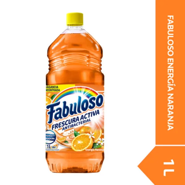 Limpiador Fabuloso antibacterial energía naranja 1 l