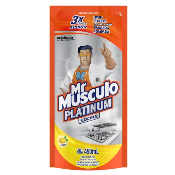 Limpiador de Cocina Mr Musculo Limon Doy Pack 450 ml