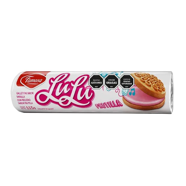 Galletitas Lulu Famosa Rellenas de Frutilla 115 g