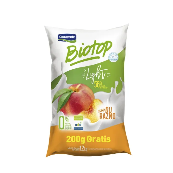 Yogur Biotop Diet Durazno 1,2 kg