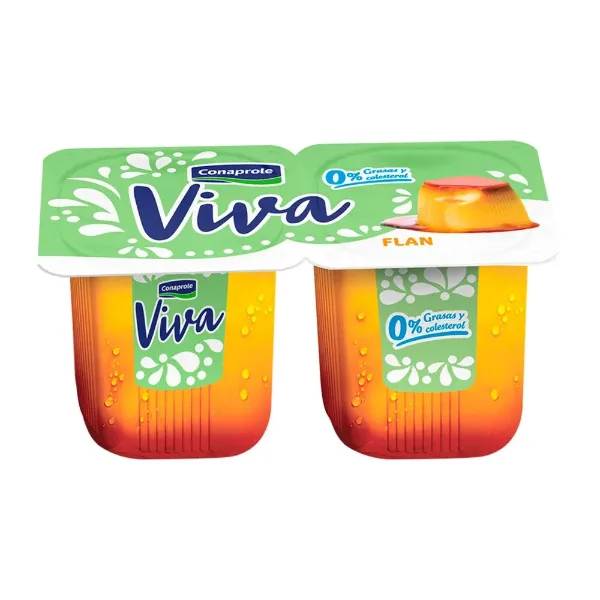 Flan Conaprole Viva 0% 220gr 2 un.