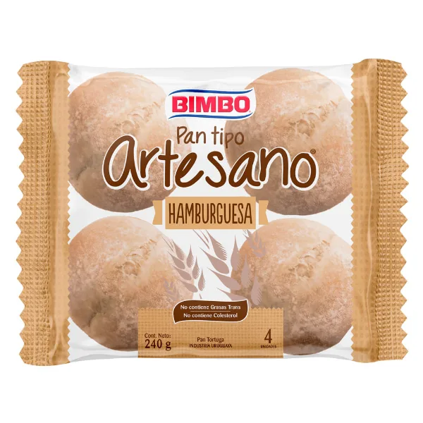 Pan para hamburguesa x4 Bimbo artesano 240 g