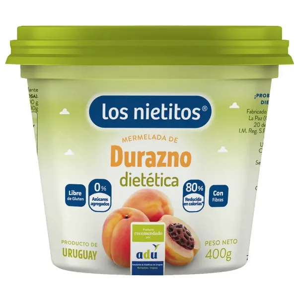 Mermelada Los Nietitos 0% Durazno 400 g