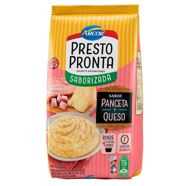 Polenta prestopronta Arcor panceta y queso 250 g