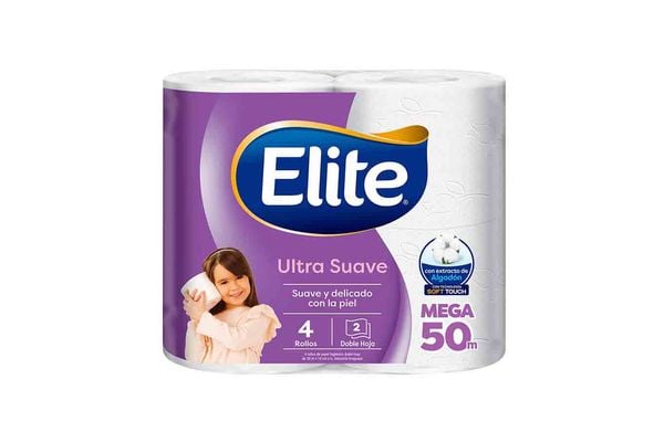Papel Higiénico Elite Ultra Doble Hoja 4 rollos x 50 m