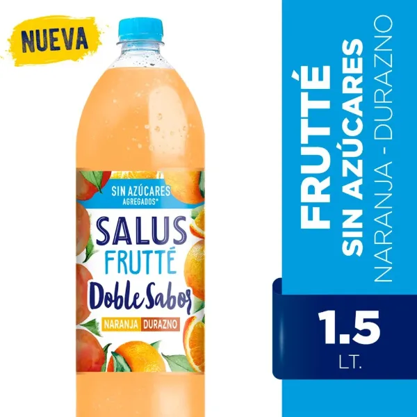 Agua Saborizada Salus Frutte Naranja Durazno 1,5 l