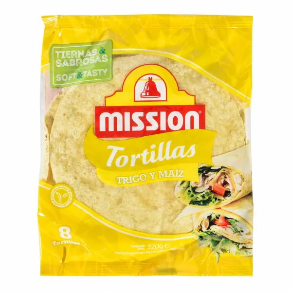 Tortilla Mission Trigo y Maíz 20cm 320 g