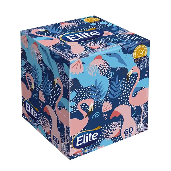 Pañuelos Elite Premium Cubo 60 un.