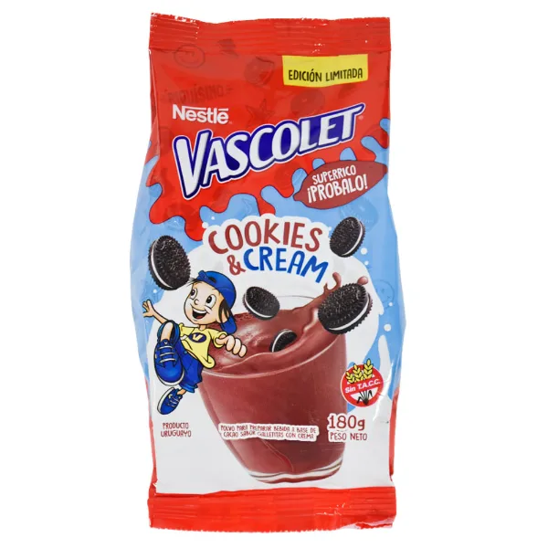 Achocolatado Vascolet cookies cream 180 g