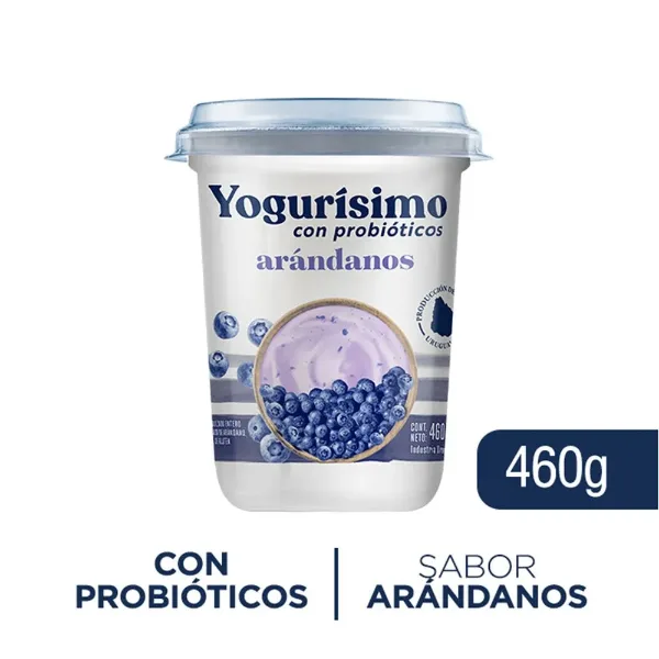 Yogur Yogurisimo Natural con Arandanos Pote 460 g