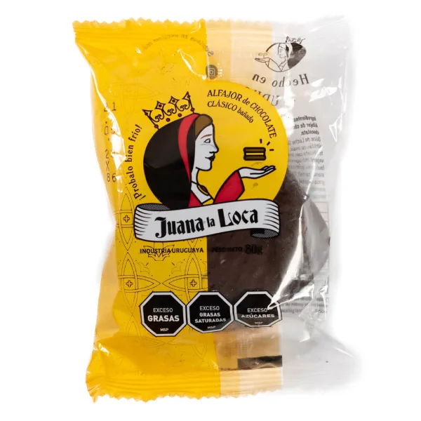 Alfajor clásico Juana La Loca negro 80 g