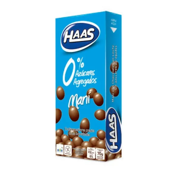 Mani Haas 0% Azucar Leche 70 g