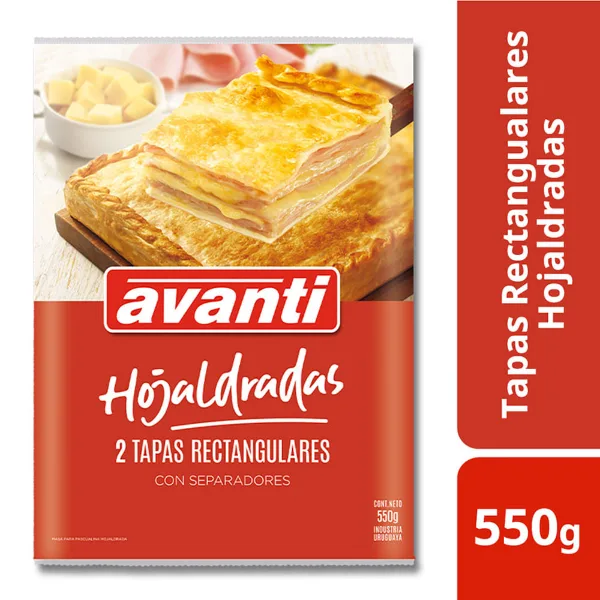 Tapa rectangular Avanti 550 g