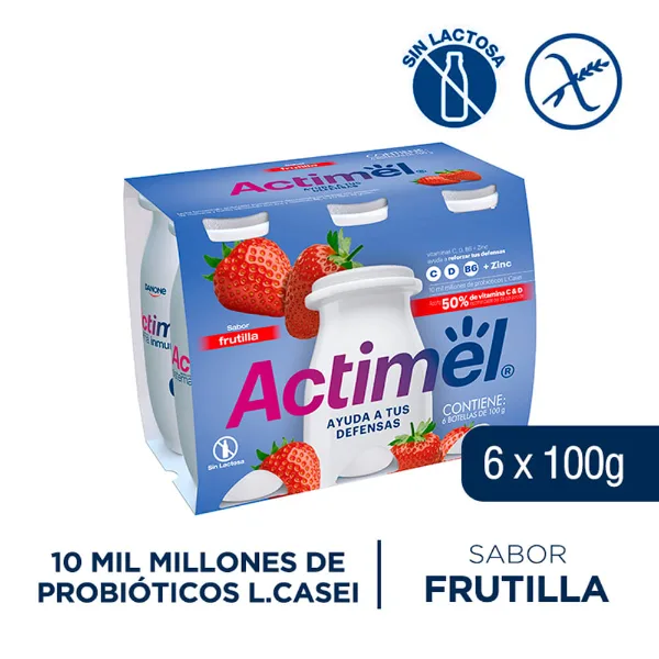 Actimel Danone Pack Ahorro Frutilla 600 ml