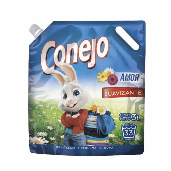 Suavizante de ropa Conejo aroma amor Dp. 3 l