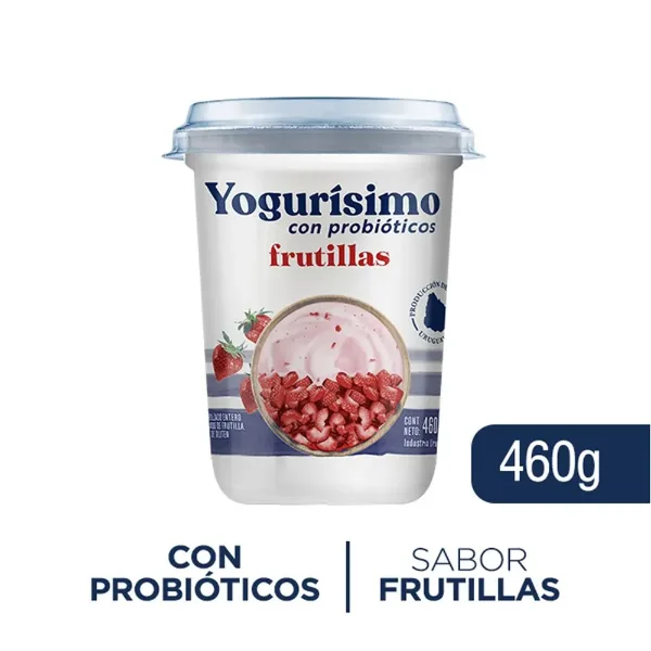 Yogur Yogurisimo Natural con Frutilla Pote 460 g