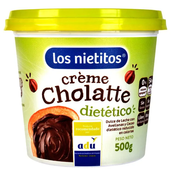 Dulce leche dietético Los Nietitos creme chocolatte 500 g