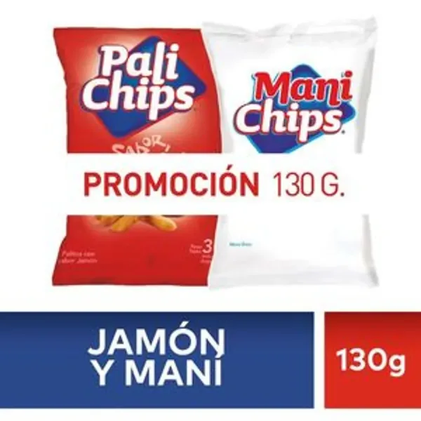 Palitos Chips Jamon +mani sin Piel 60gr 70 g