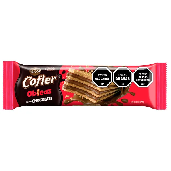 Obleas Cofler Rellenas Chocolate 87 g
