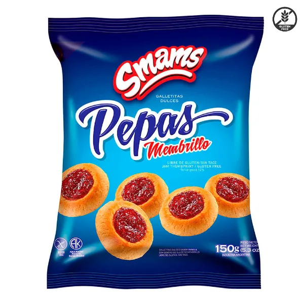 Galletitas Smams pepas membrillo sin gluten 150 g
