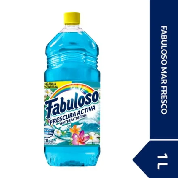 Limpiador Fabuloso antibacterial mar fresco 1 l